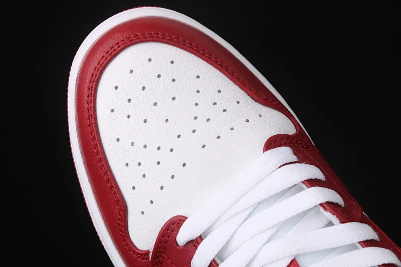 All categories Air Jordan Jordan series basketball shoes Air Jordan 1 Low New version Air Jordan 1 Low AJ1 Joe 1 low top leather white and red cultural and leisure sports sneakers 558553-611